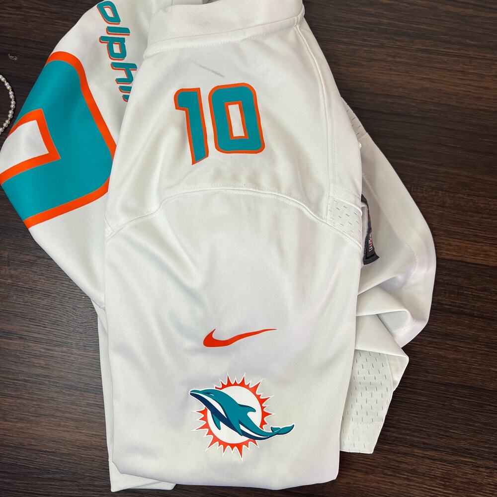 Nike Miami Dolphins Tyreek Hill #10 NFL On Field Jersey White Men’s Medium - Picture 10 of 16